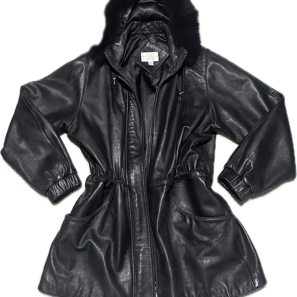 Genuine Leather and Fox Fur Women's Jacket
